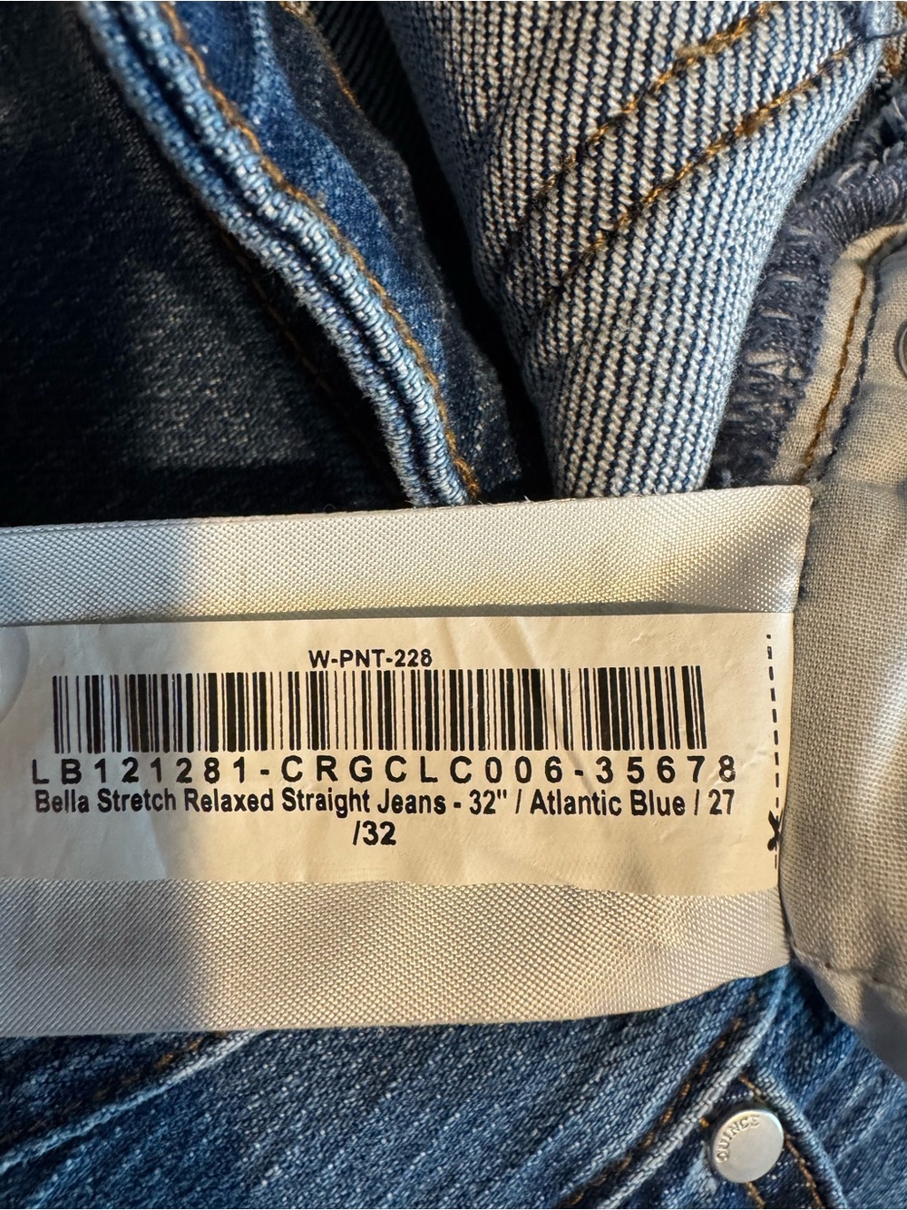Quince Bella Stretch Relaxed Straight Jeans Long Atlantic Blue - Picture 8 of 8